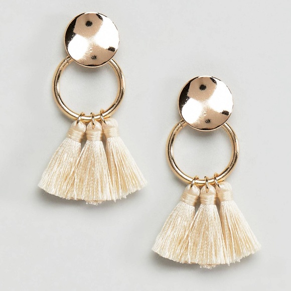 Small ring tassel earrings - Picture 2 of 4